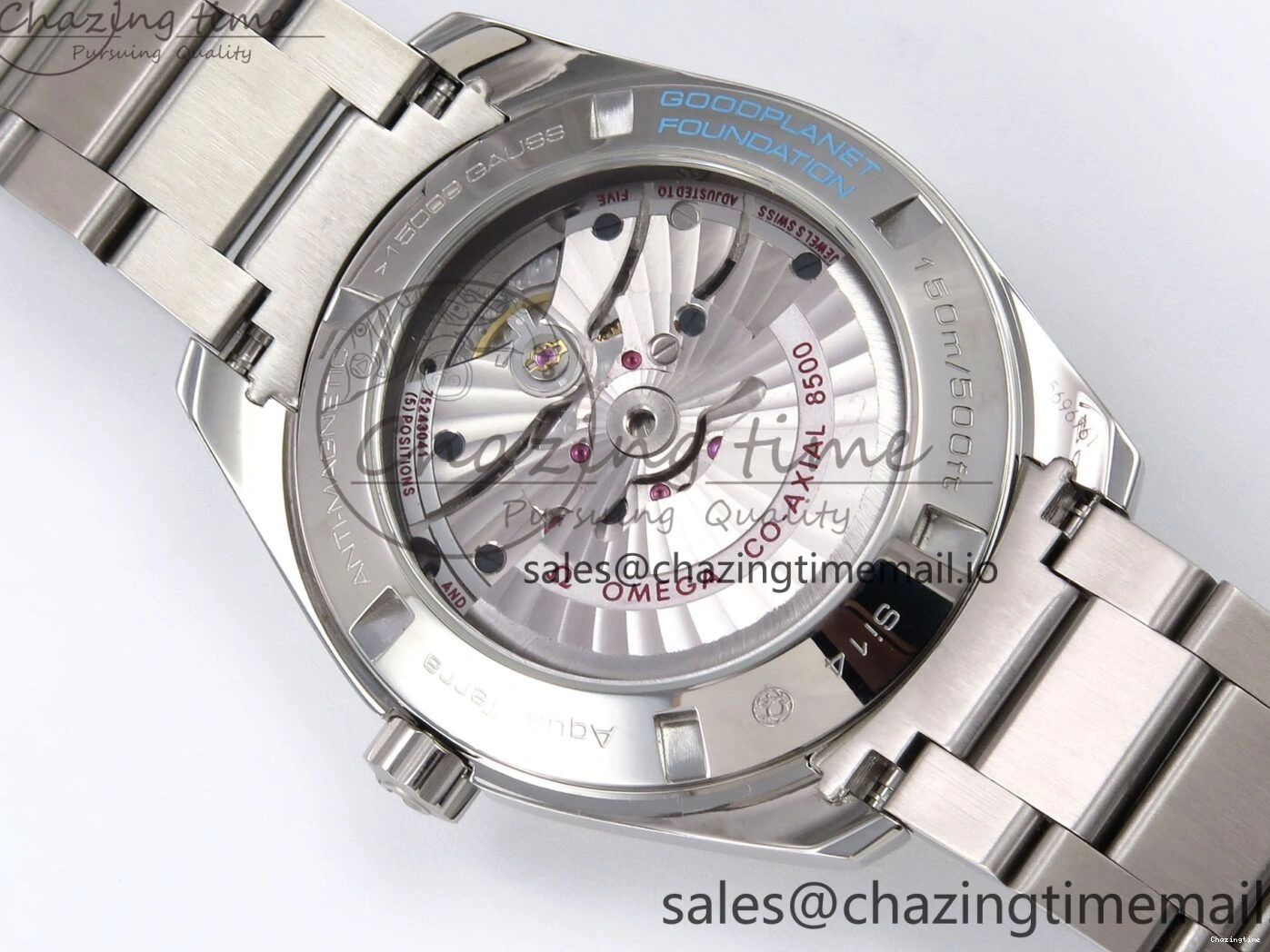 0108 Aqua Terra 150M GMT OMF 1:1 Best Edition White Blue Dial on SS Bracelet A RelaxedFit 7709